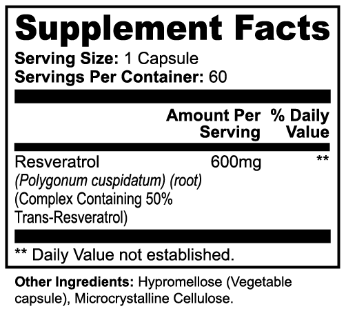 RESVERATROL 50% 600MG