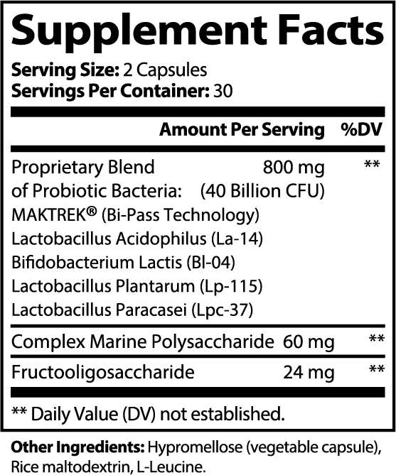 PROBIOTIC 40 BILLION WITH PREBIOTICS